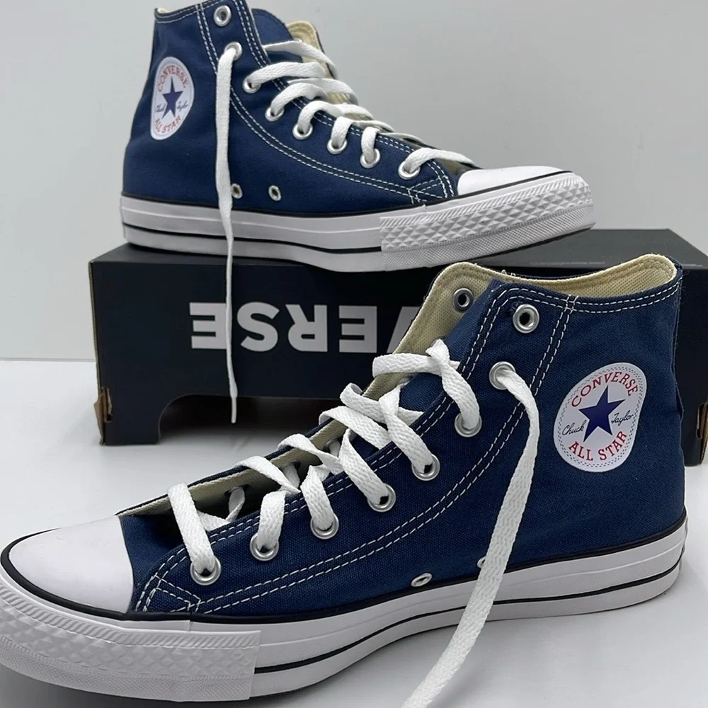Converse Men's Blue High-Top Sneakers Classic Colors Navy - Picture 12 of 16